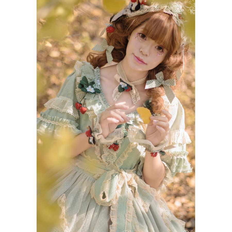 ロリータ服 ロリータファッション ストロベリー ガーデン ミドル丈 