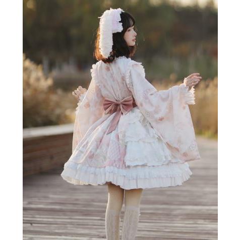 ロリータ服 ロリータファッション 和ロリワンピース 春夏 梅 花 ロリータ服 ロリータファッション 和ロリワンピース 春夏 梅 花