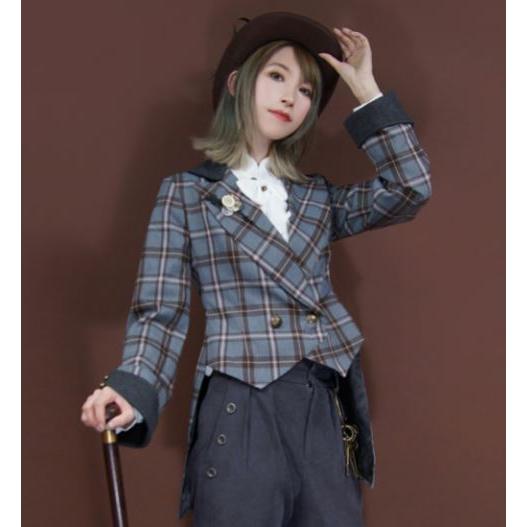 ロリータ服 ロリータファッション チェックジャケット ミディアム 春秋