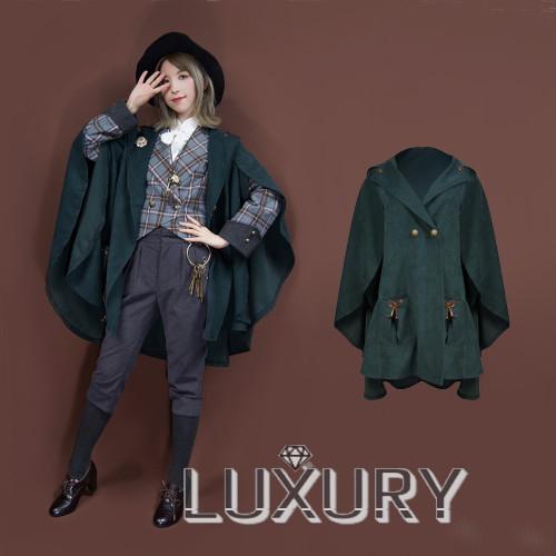ロリータ服 ロリータファッション フーディ ポンチョ 春秋 秋冬 通年 スチームパンク steampunk 上品 魔女 長袖 ライトアウター トップス