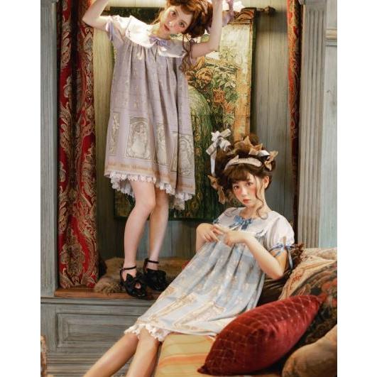 ロリータ服 ロリータファッション ドールワンピース 3色 春夏 半袖 