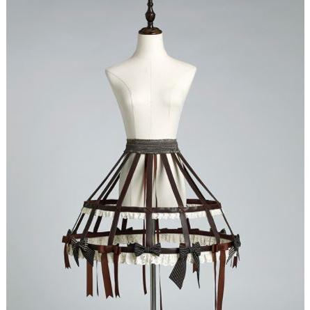 匿名！送料無料！ ロリータ服 ロリータファッション ワンピース＋コルセット＋鳥かごパニエセットアップ クラシカル パンク クラロリ フィッシュテール ドレス ティアード 【IQ1761468337】(62790円)