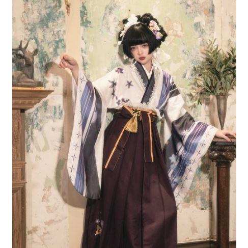 ロリータ服 ロリータファッション 和ロリブラウス 4色 襦袢 秋冬 総柄 