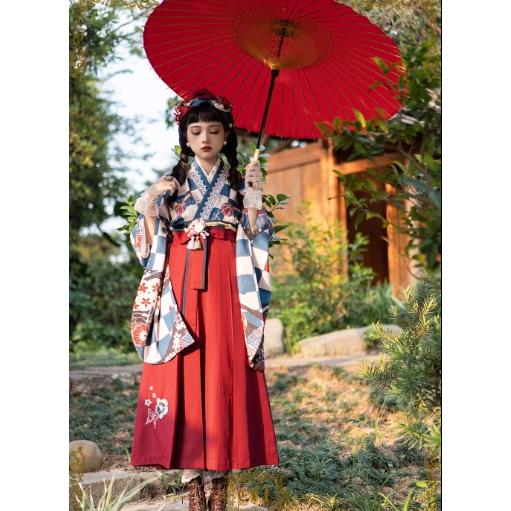 ロリータ服 ロリータファッション 和ロリブラウス 4色 襦袢 秋冬 総柄 