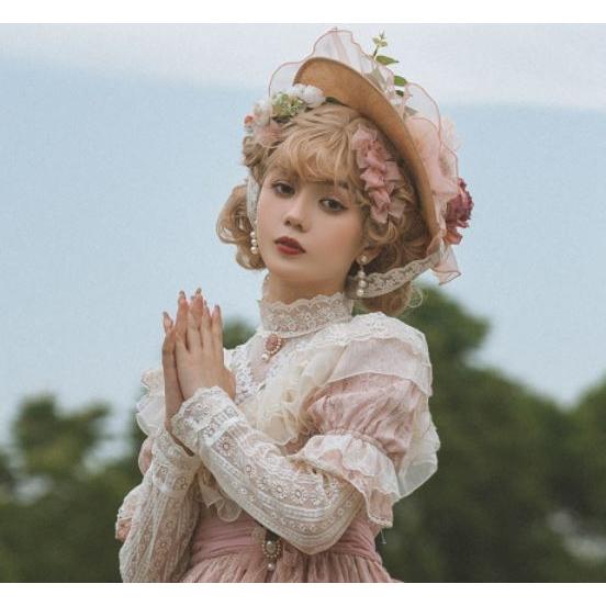 フローラルレースロリータハット フローラルレースロリータハット ローズ＆キャンドルレースミニハット