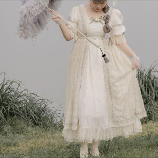 納期40日】ロリータ服 ロリータファッション 薔薇レース リボンベルト