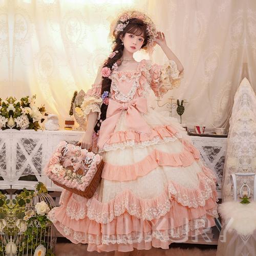 姫袖ワンピース ロリータ M即納あり】ロリータ服 ロリータファッション ドレスワンピース 春夏