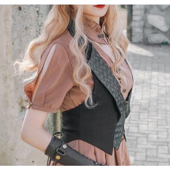 ロリータ服 ロリータファッション ベスト 春夏 トップス ベストのみ steampunk スチームパンク 雑貨 小物 レイヤード 重ね着 エレガント_9