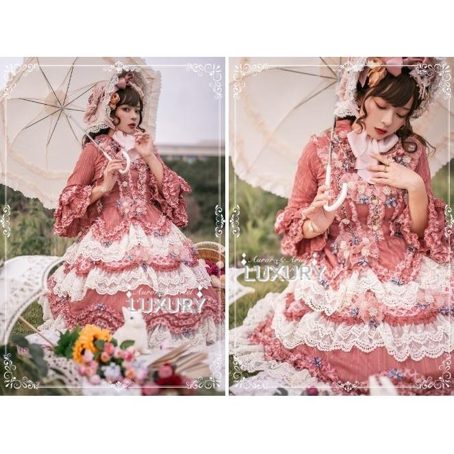 ドレスジャンスカ 4色 AA lolita fashion ノースリーブ フリル