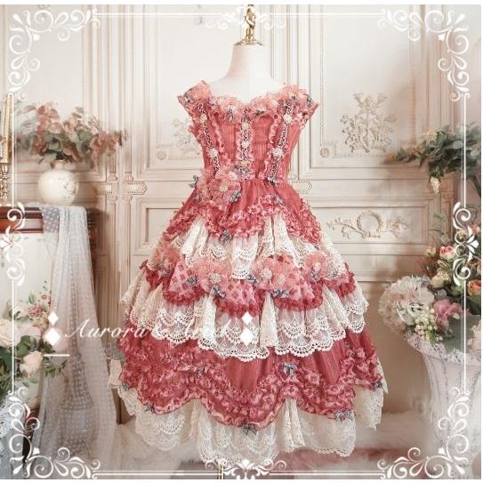 ドレスジャンスカ 4色 AA lolita fashion ノースリーブ フリル