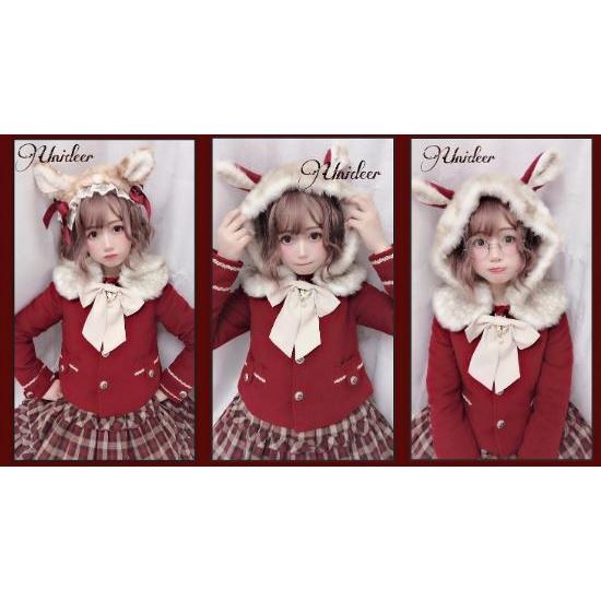 フードコート 3色 unideer コートのみ うさみみ 甘ロリ 森ガール