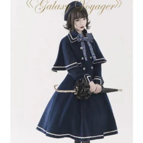 ロングコート 3way unideer アウター 秋冬 無地 可愛い クラシカル クラロリ 美シルエット 大きいサイズ サイズ豊富 ロング丈 バイカラー 大きいリボン イベントの画像