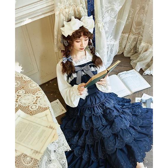 ジャンスカ 4色 GOTHIC LOLITA 春秋 ノースリーブ ドレス 甘ロリ