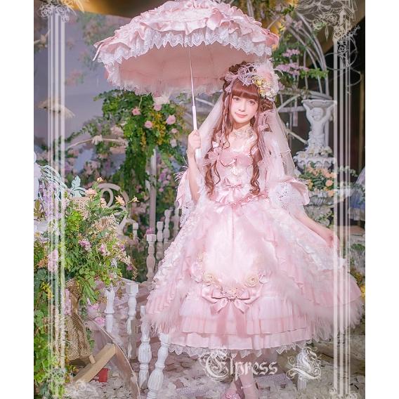 ドレスワンピース Elpress L 青木美沙子さんコラボ 七分袖 ミディアム