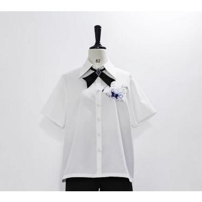 ブラウス princess Chronicles 春夏 ホワイト 半袖 クラシカル リボン 無地 シンプル 着回し 男装 トップス 大きいサイズ サイズ豊富 |  | 02