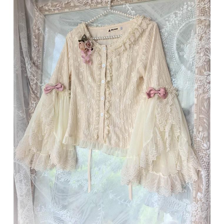 納期40日】ロリータファッション 甘ロリ ブラウス シャツのみ 2タイプ