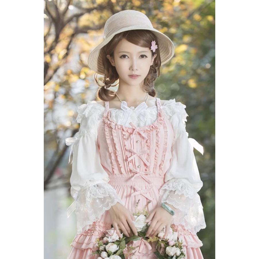 クラシカルロリータ クラロリ ブラウス のみ 2色 フリル パフスリーブ