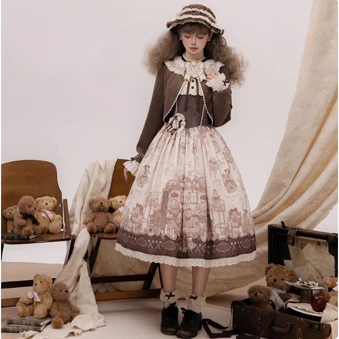 ロリータワンピース ロリータドレス ワンピース のみ テディベア