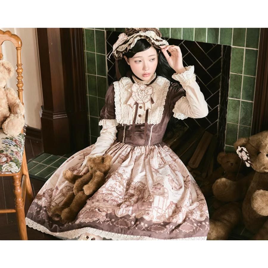 ロリータワンピース ロリータドレス ワンピース のみ テディベア