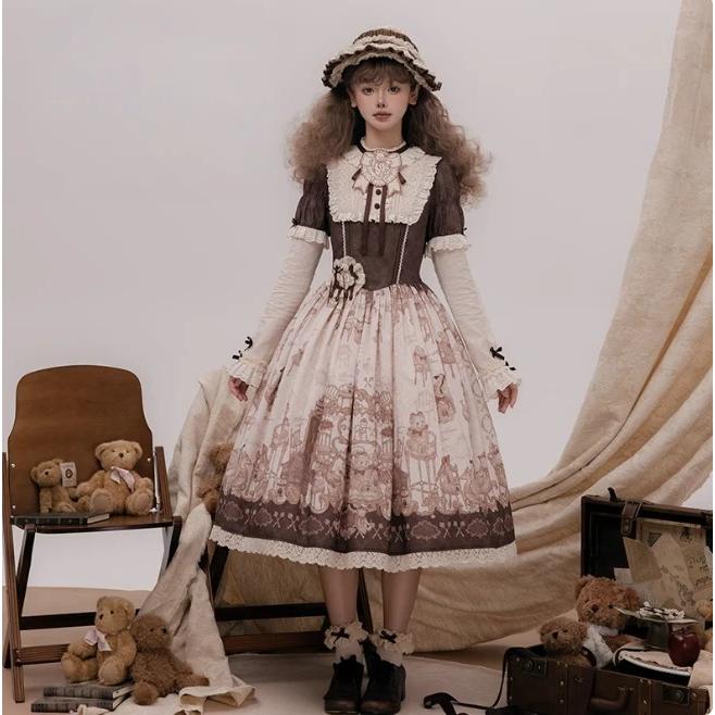 ロリータワンピース ロリータドレス ワンピース のみ テディベア