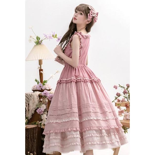 ロリータファッション 甘ロリ ジャンパースカート のみ 3色 フリル
