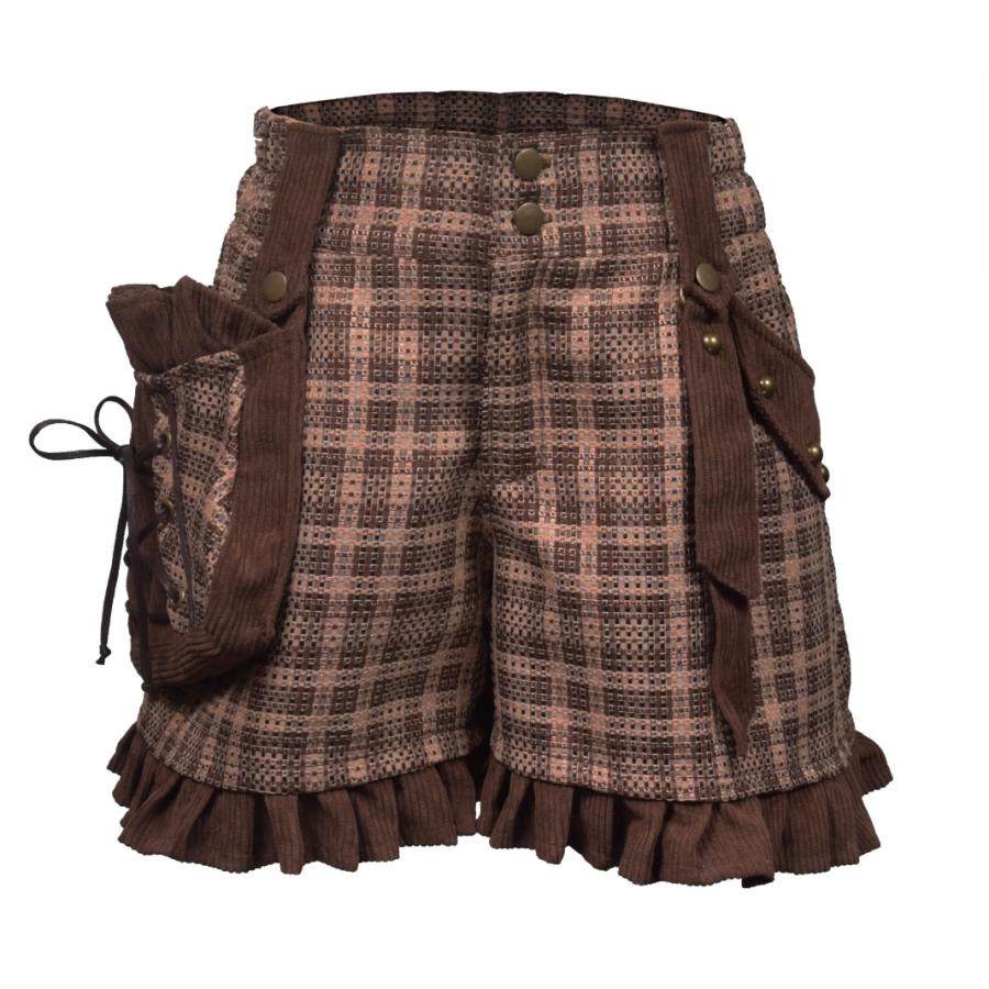 スチームパンク steampunk ショートパンツ のみ コーヒーブラウン