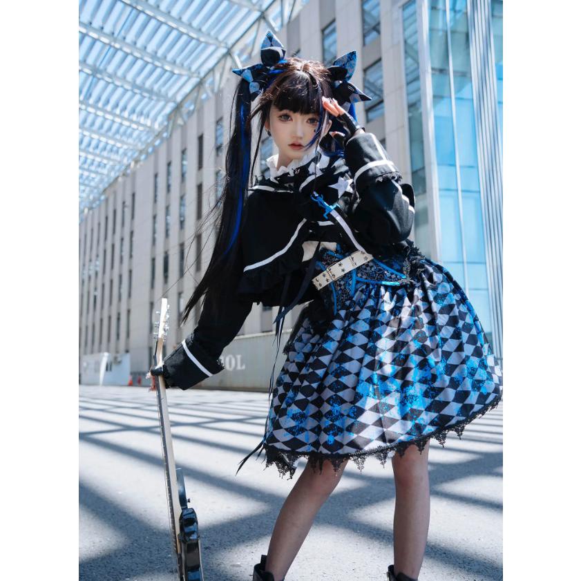 パンク ブラックロックシューター セットアップ ジャケット+シャツ+