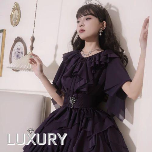 ロリータファッション ブラウス のみ 6色 レイヤード フェアリー