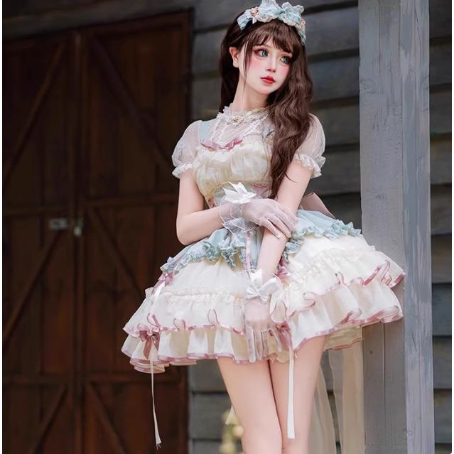 納期60日 ロリータファッション ジャンパースカート のみ 3色 ミニ丈