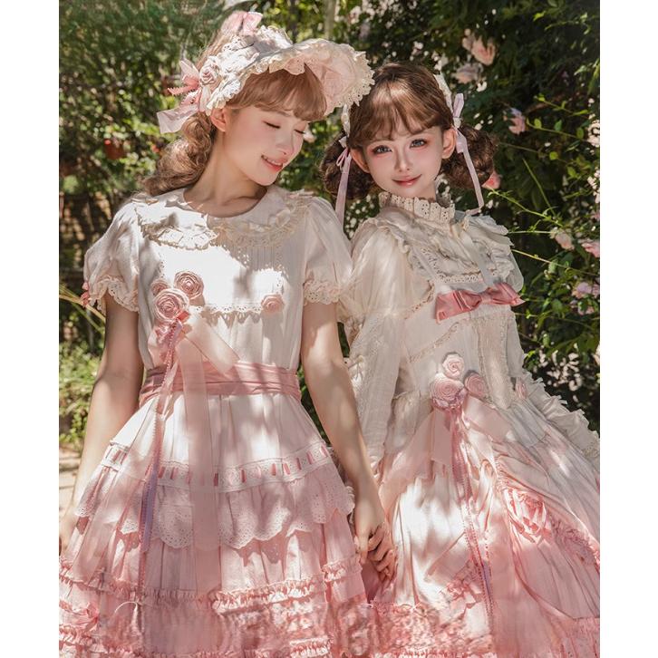 甘ロリ ジャンパースカート のみ 3色 グラデーション ショート丈