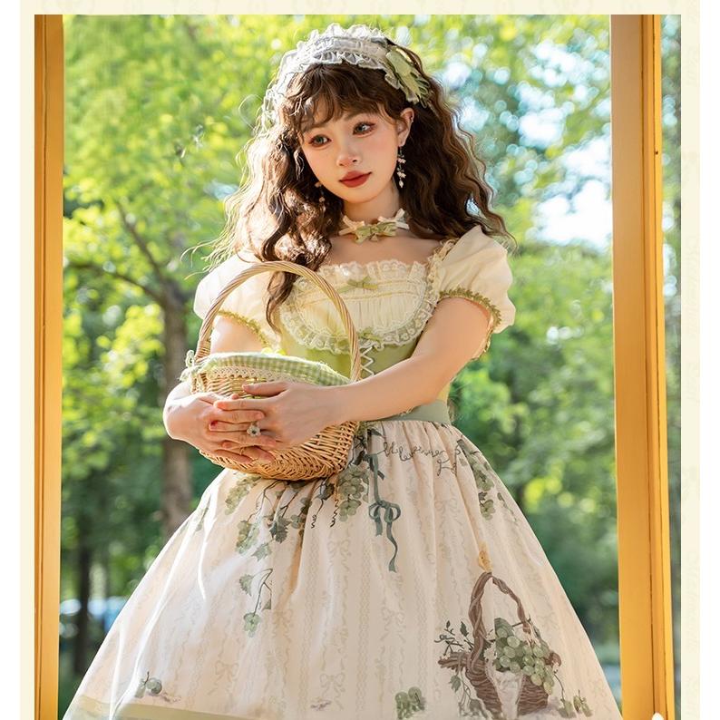 ロリータファッション ワンピース のみ 膝上 ショート丈 レース