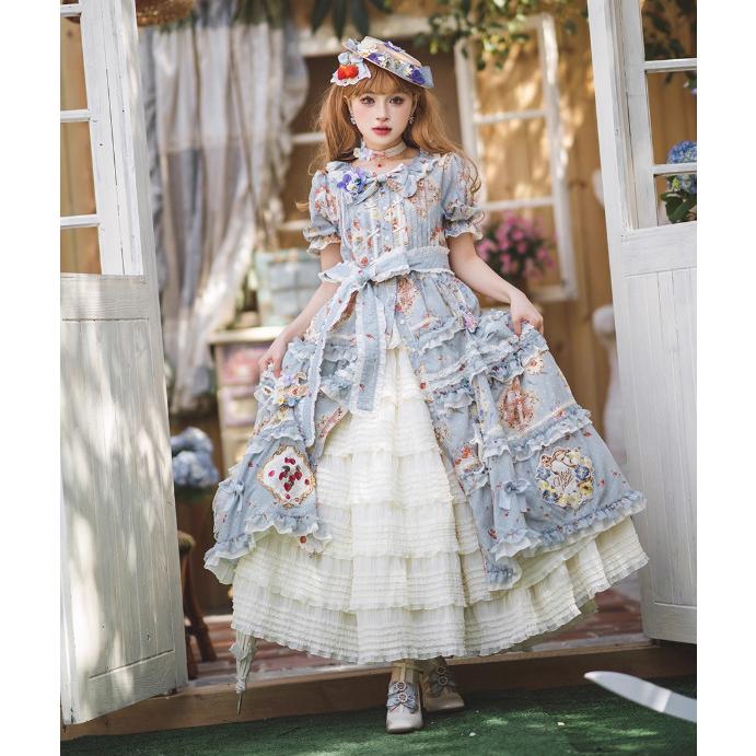 納期40日】ロリータファッション ワンピース +腰リボンベルト