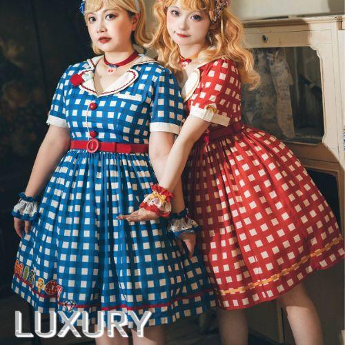 納期40日】ロリータファッション ワンピース +ウエストベルト付き 3色