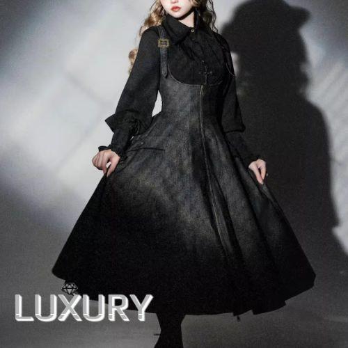 スチームパンク風 オッズオネスト コルセット＋リバーシブルスカート（パニエ内蔵） スチームパンク風 オッズオネスト コルセット＋リバーシブル