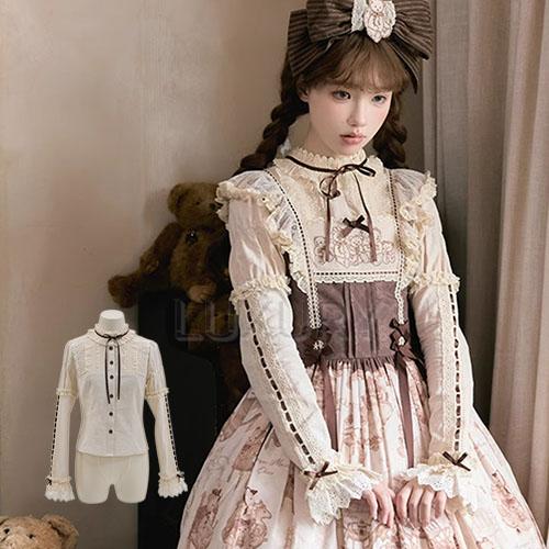 Vintage美しいラベンダーフリルレース透けブラウスカーディガンanutrof rienda | 【岡崎紗絵さん着用アイテム】フリルレースブラウス (シャツ