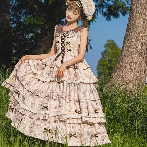 クラシカルロリータ クラロリ ワンピース ノースリーブ ロング丈