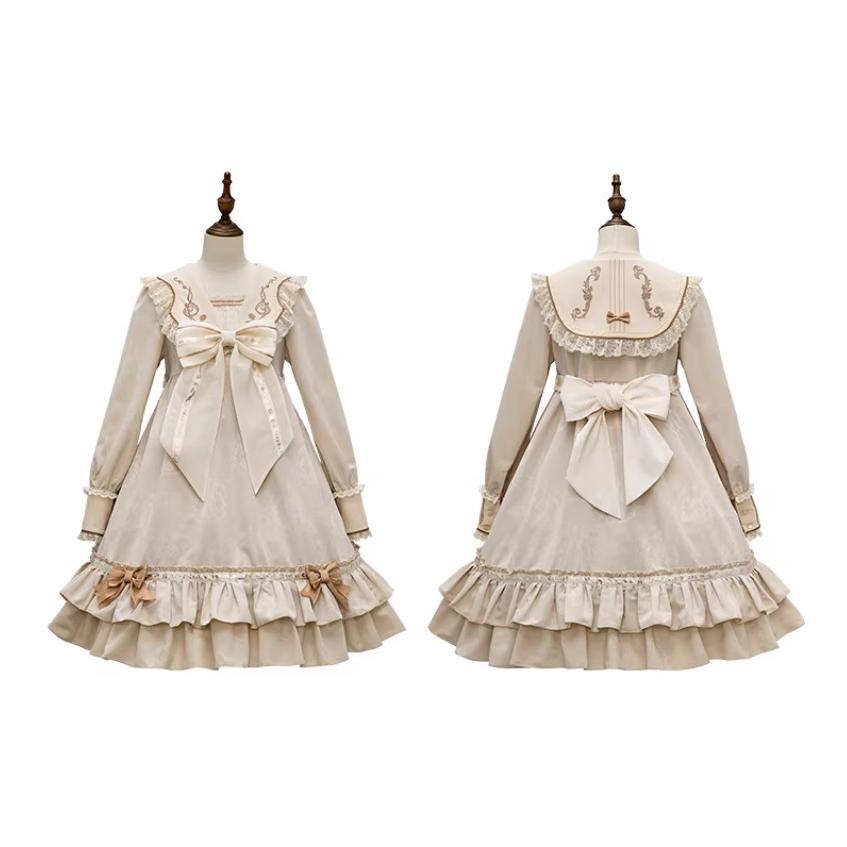 クラシカルロリータ クラシカルロリータ クラロリ ワンピース のみ サックドレス 膝丈 ひざ