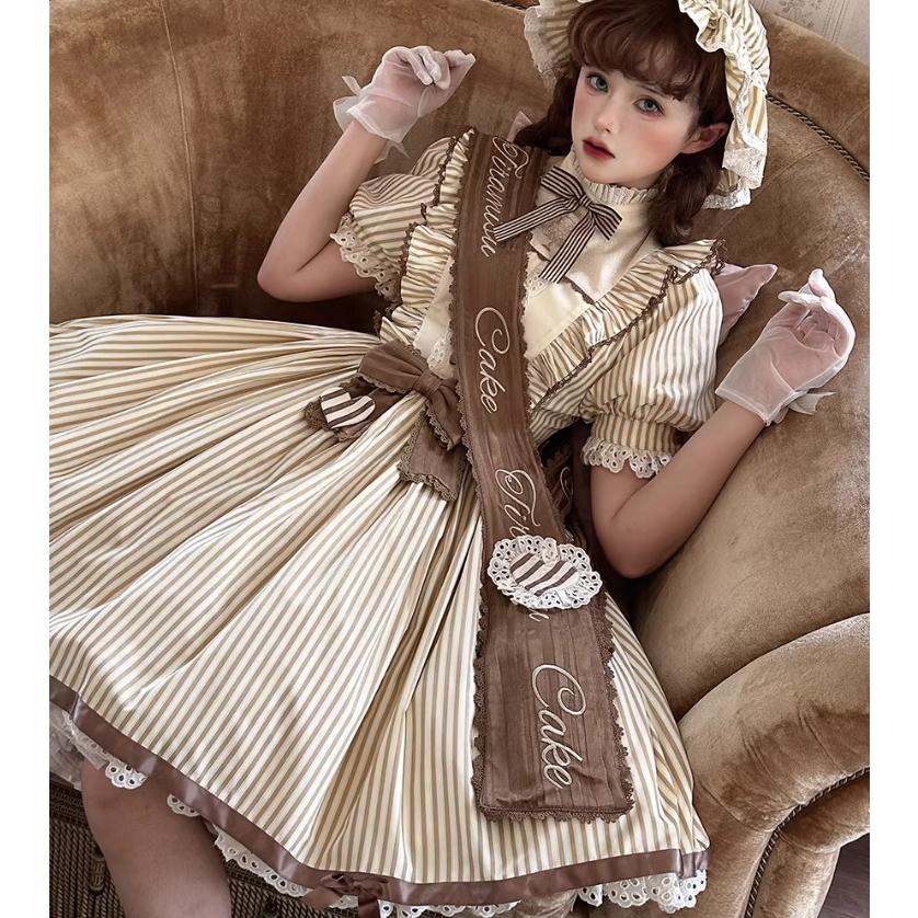 ロリータファッション 甘ロリ ワンピース のみ チョコレート チョコ