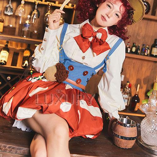 可愛い洋服まとめ売り ロリータファッション サスペンダー ジャンパースカート 松ぼっくり