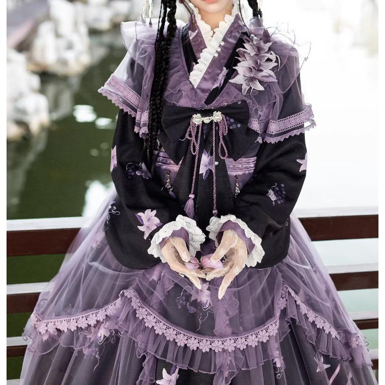 華ロリ 中華ロリ オーバーワンピース + クロス襟ワンピース スカート 3 