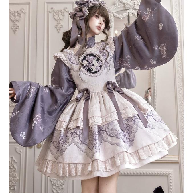 一部納期1ヶ月半】華ロリ 中華ロリ トップス + ジャンパースカート 2点