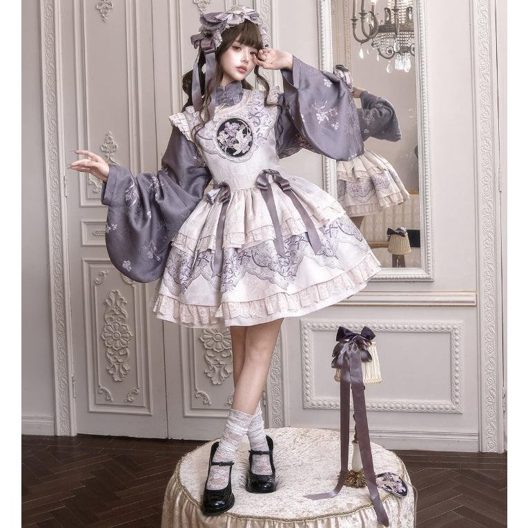 一部納期1ヶ月半】華ロリ 中華ロリ トップス + ジャンパースカート 2点