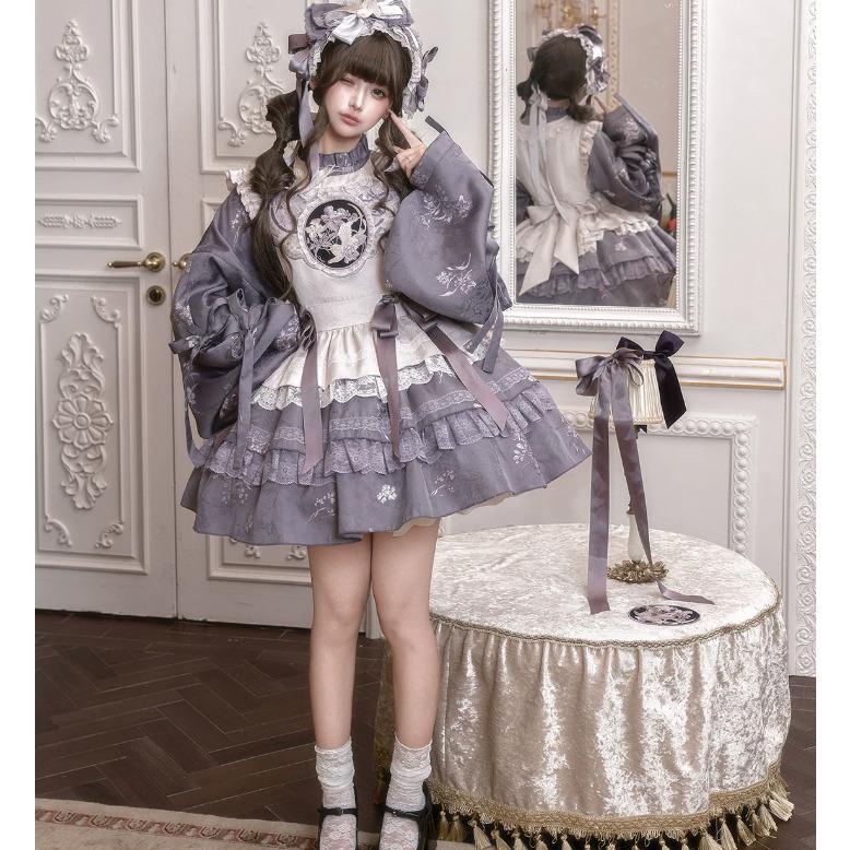 華ロリ 中華ロリ トップス + ワンピース 2点セット ミニ丈 ショート丈