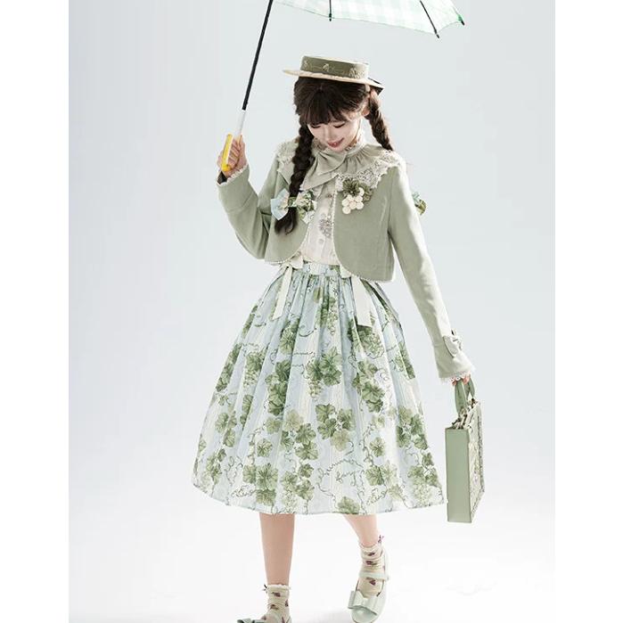 クラシカルロリータ クラロリ リボン付き ジャケット のみ 2色 ショート丈 上品 ナチュラル 森ガール かわいい レディースファッション 森 ピクニック お茶会の画像