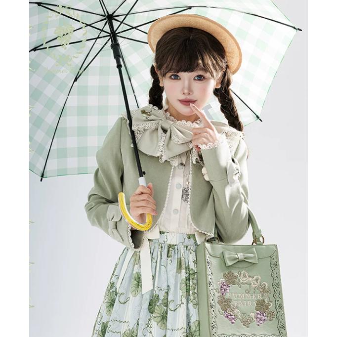 クラシカルロリータ クラロリ リボン付き ジャケット のみ 2色 ショート丈 上品 ナチュラル 森ガール かわいい レディースファッション 森 ピクニック お茶会の画像