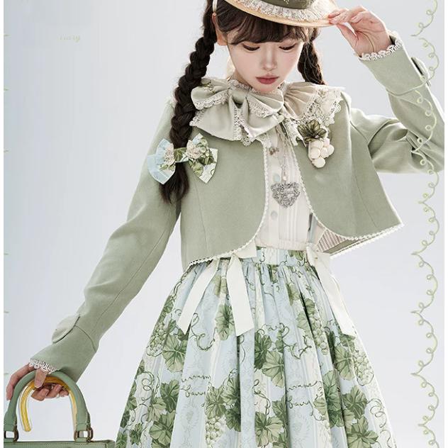 クラシカルロリータ クラロリ リボン付き ジャケット のみ 2色 ショート丈 上品 ナチュラル 森ガール かわいい レディースファッション 森 ピクニック お茶会の画像
