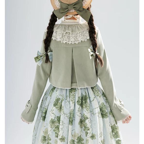 クラシカルロリータ クラロリ リボン付き ジャケット のみ 2色 ショート丈 上品 ナチュラル 森ガール かわいい レディースファッション 森 ピクニック お茶会の画像