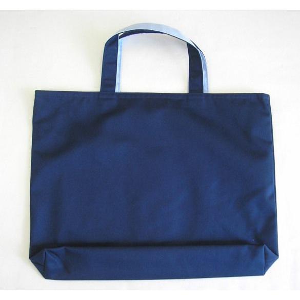 手提げレッスンバッグ【30cm×40cm×マチ5cm】紺地にブルー車トート
