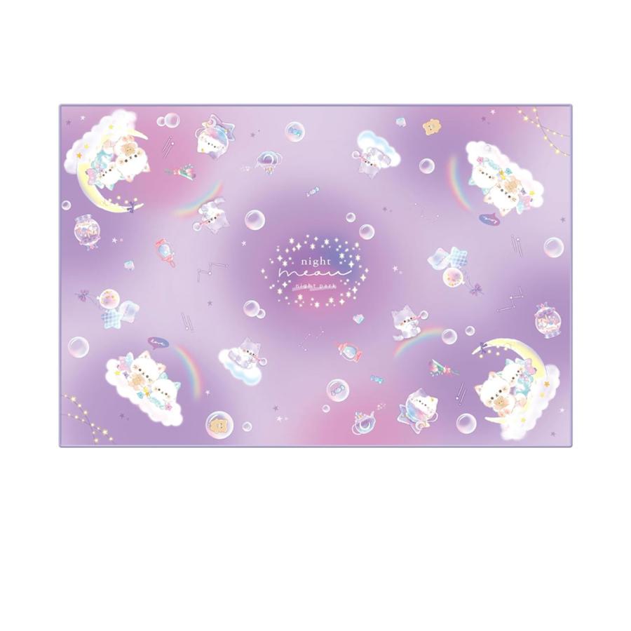 ランチョンクロス ナイトミャウ柄 ランチョンマット ランチマット 60cm