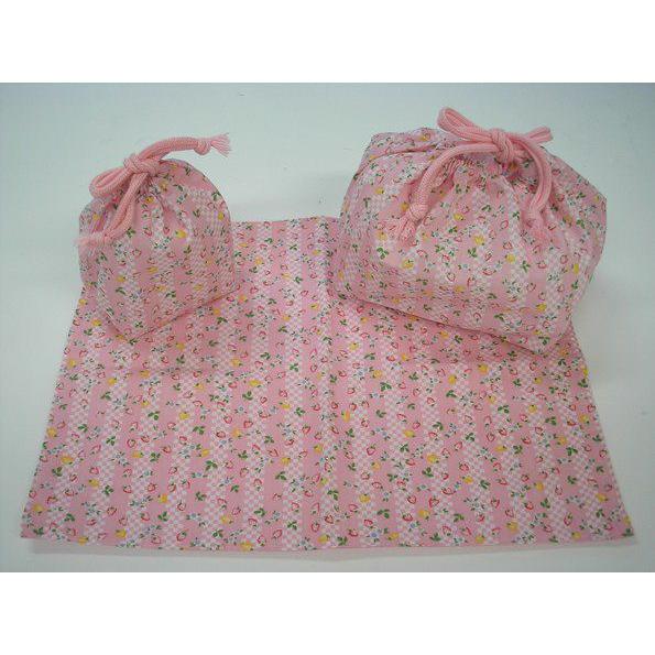 手作り ランチ３点セット ピンク 赤黄いちご お弁当袋 ランチョンマット 遠足 幼稚園 小学校 男の子 女の子 通園 通学 入園 入学 Tlu078 ロリポップ 通販 Yahoo ショッピング